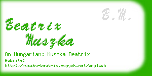 beatrix muszka business card